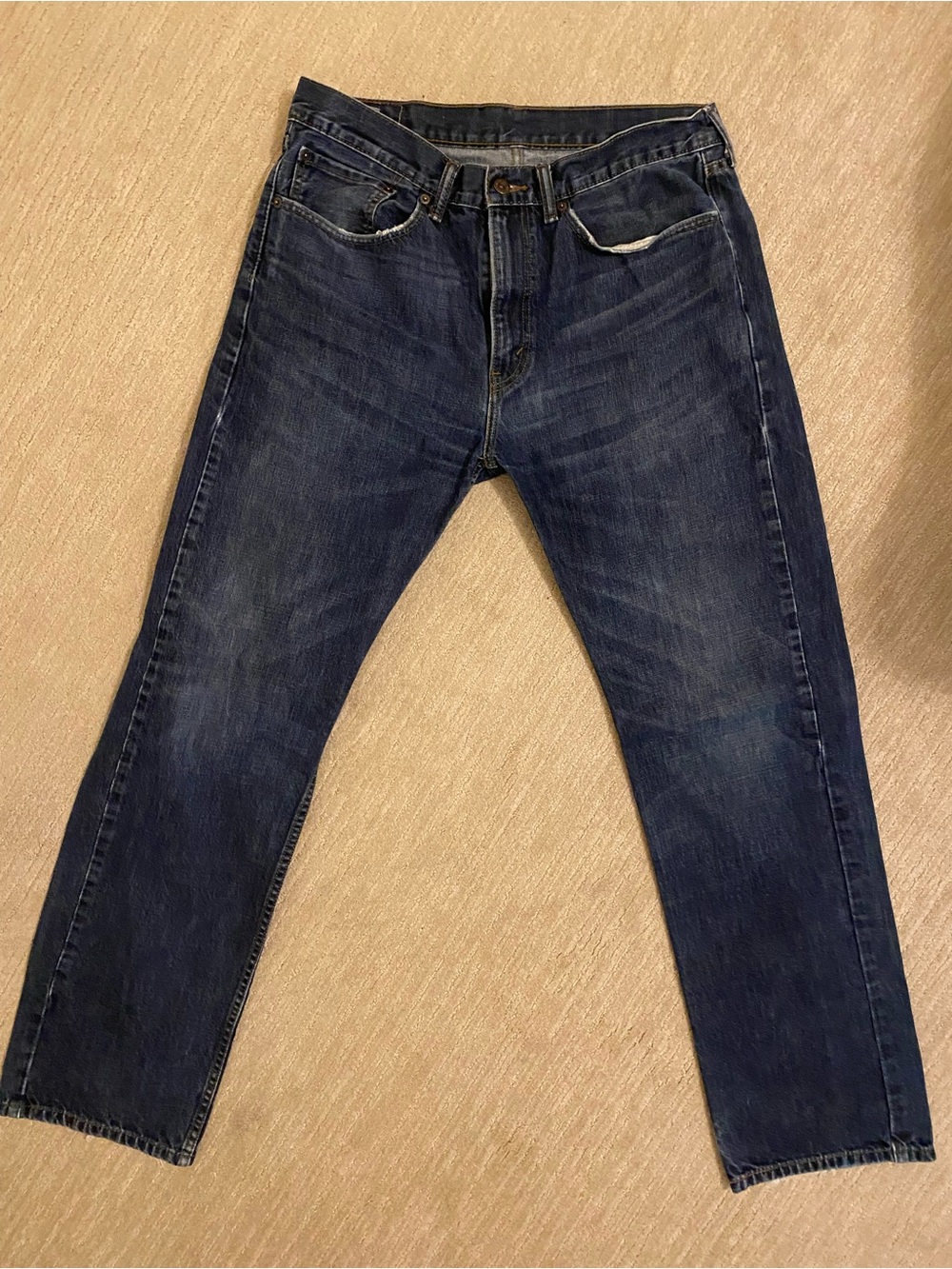Levi's Men's Dark Blue Straight Jeans